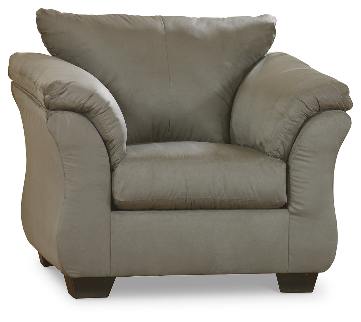 Darcy Cobblestone chair and ottoman