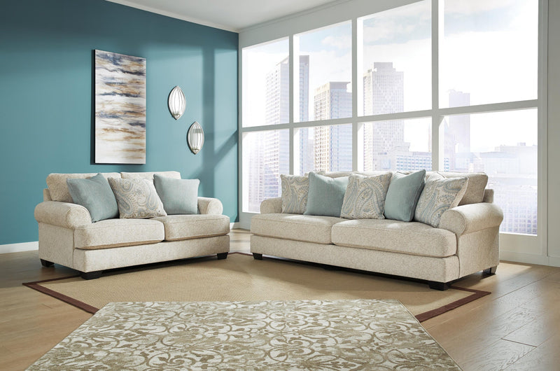 Monaghan Sandstone sofa and loveseat