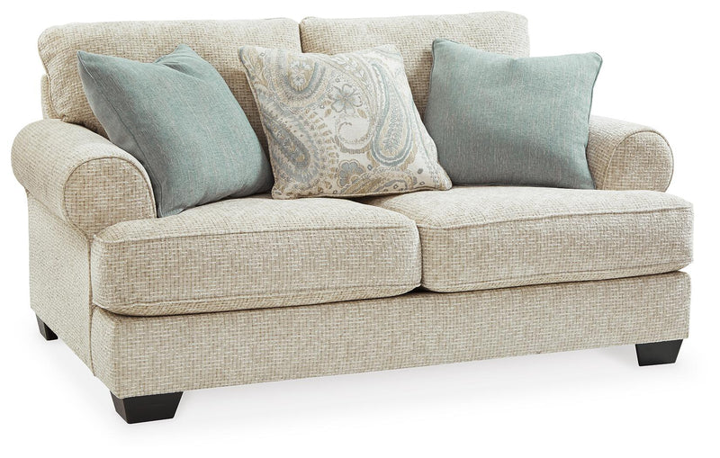 Monaghan Sandstone sofa and loveseat