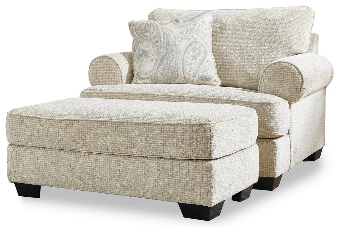Monaghan Sandstone chair and ottoman
