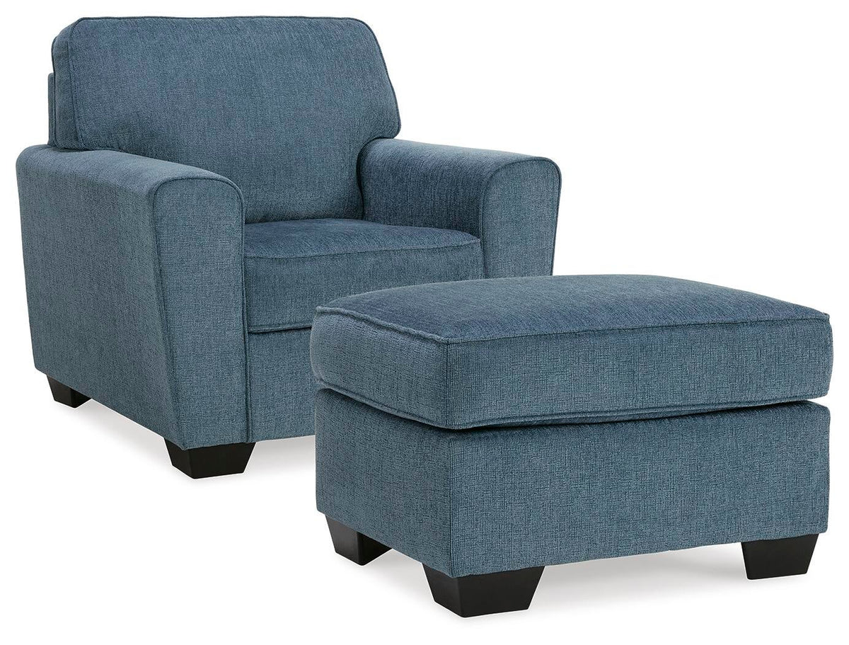 Cashton Chair and Ottoman product view 1