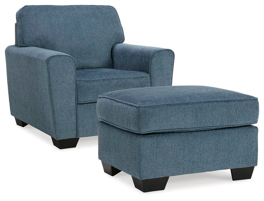 Cashton Chair and Ottoman product view 1