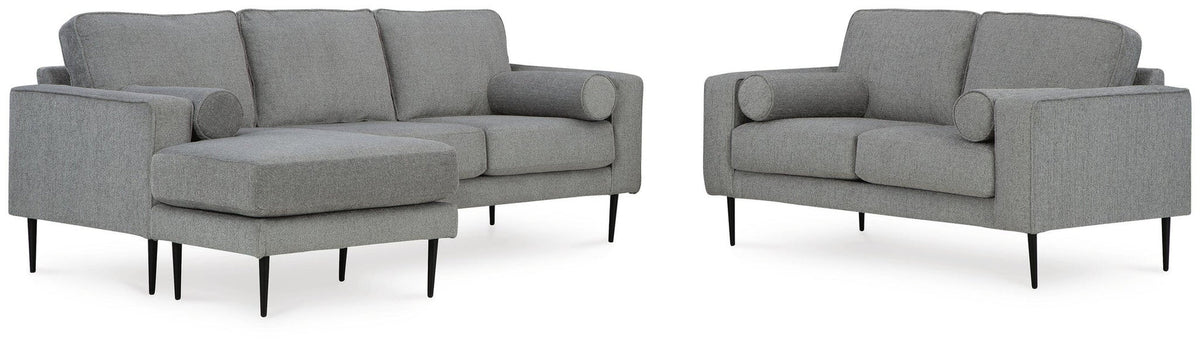 Hazela Sofa Chaise and Loveseat product view 1