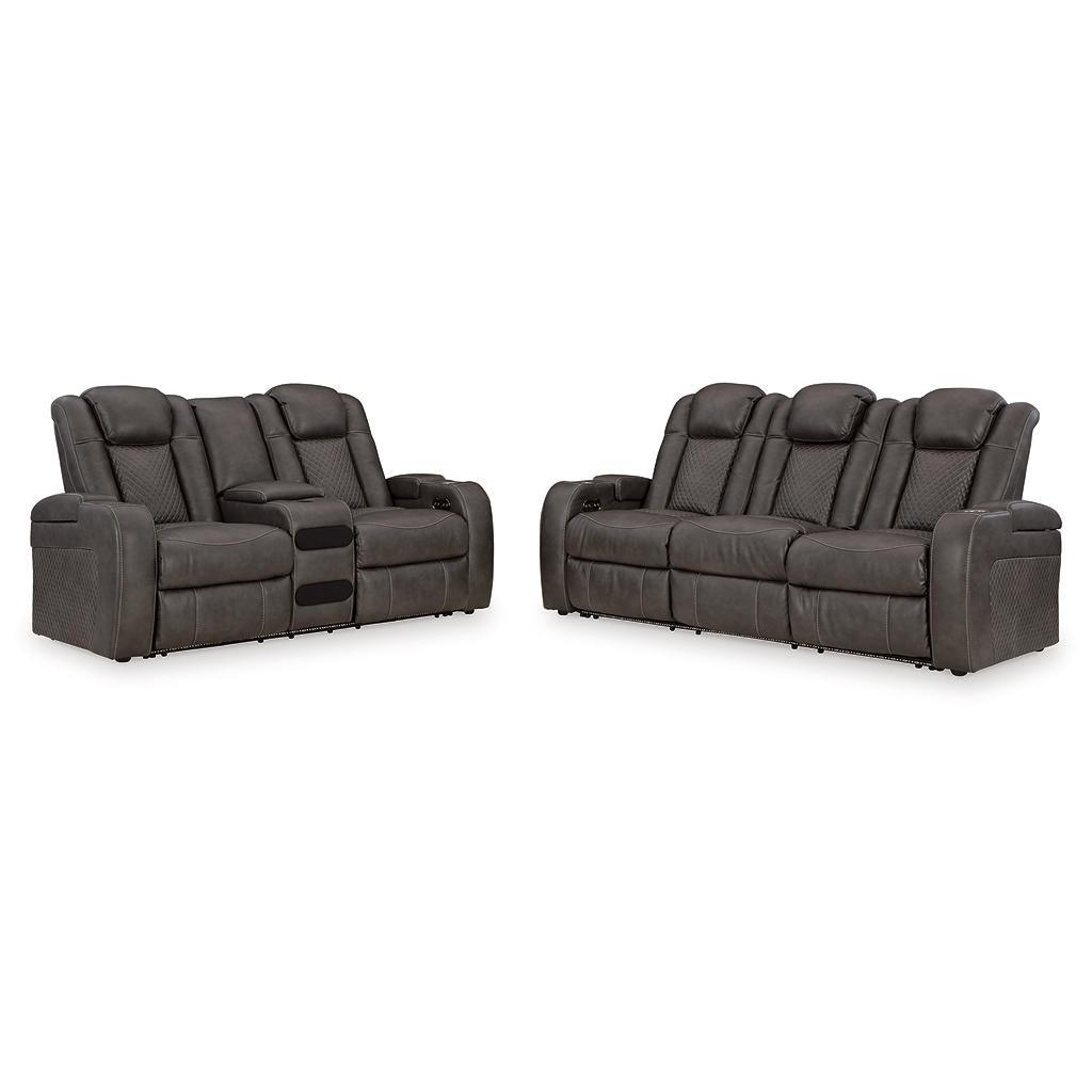 Fyne-Dyme Shadow power reclining sofa and loveseat