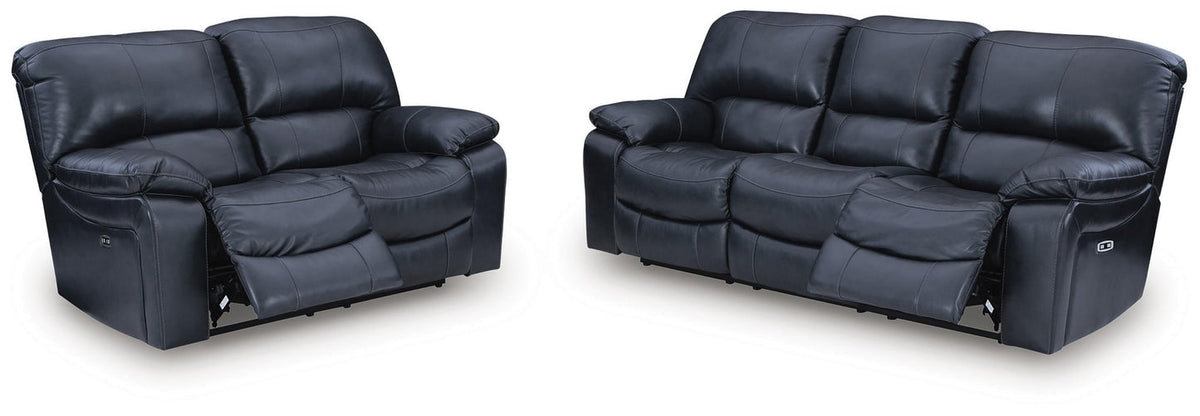 Leesworth Ocean power reclining sofa and loveseat