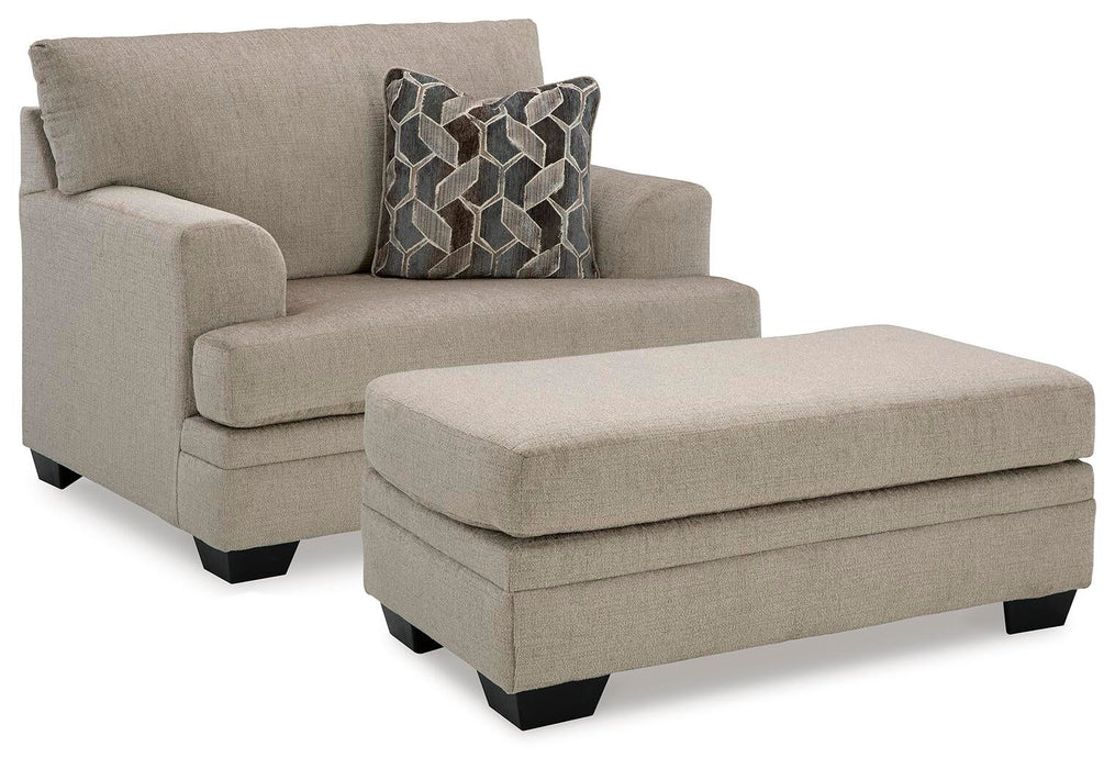 Stonemeade Taupe chair and ottoman