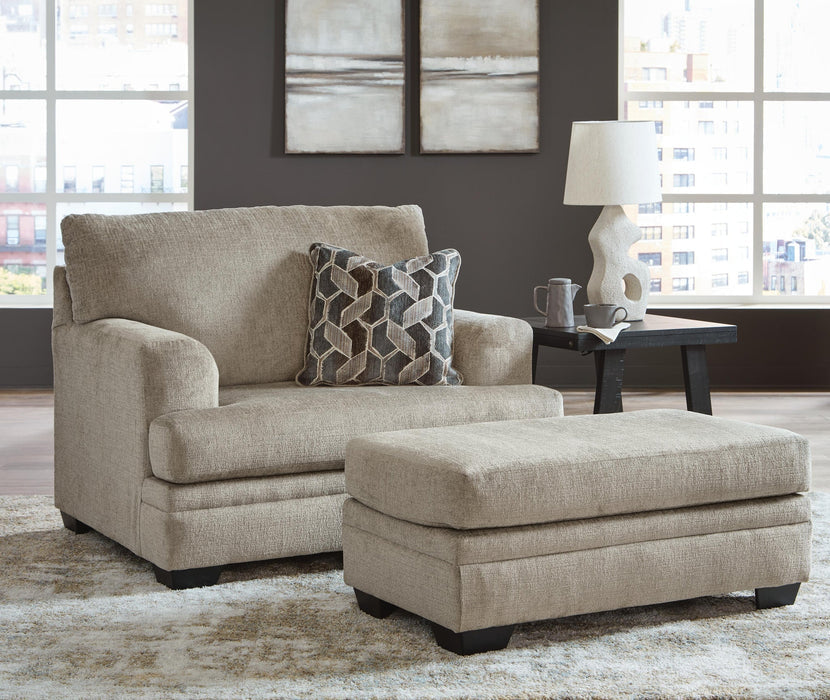 Stonemeade Taupe chair and ottoman