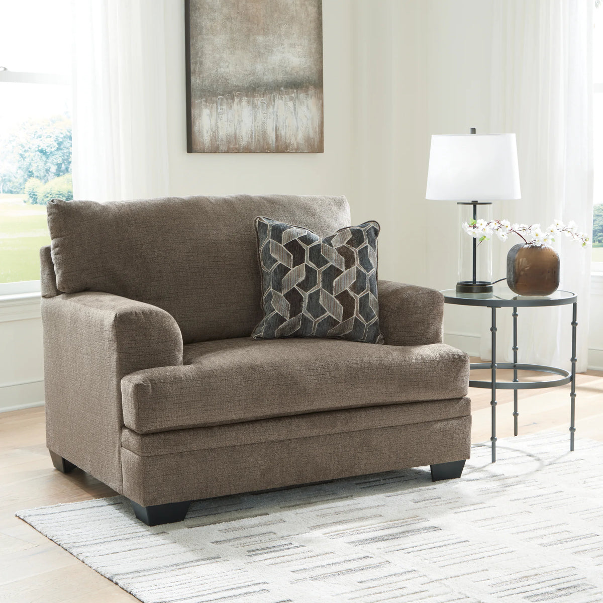 Stonemeade Nutmeg chair and ottoman