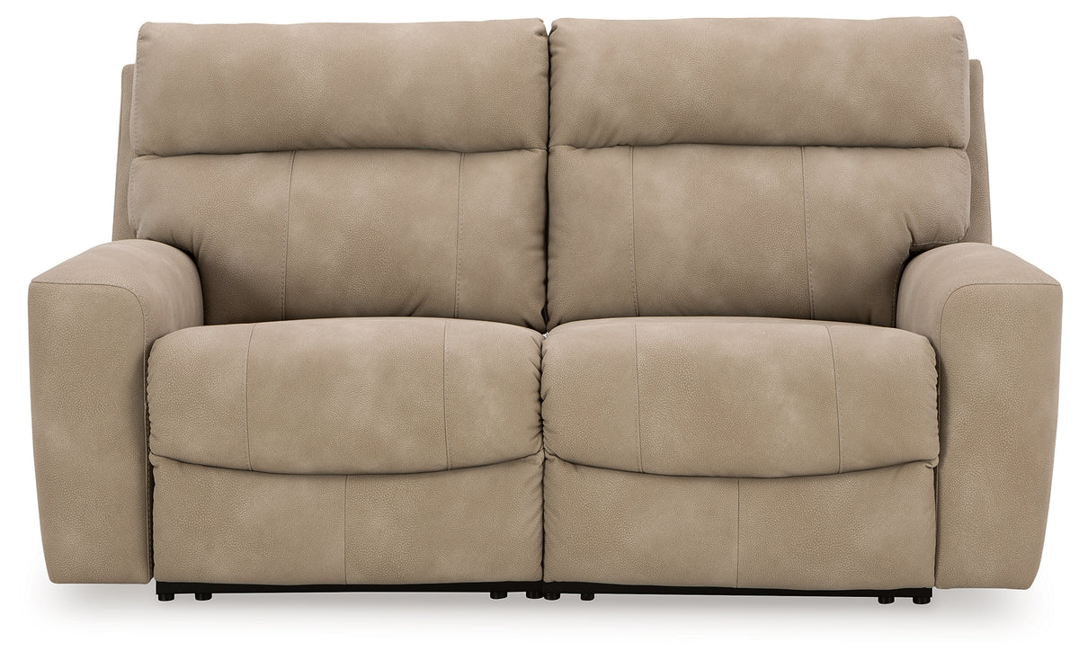 Next-Gen DuraPella Sand loveseat pair with console