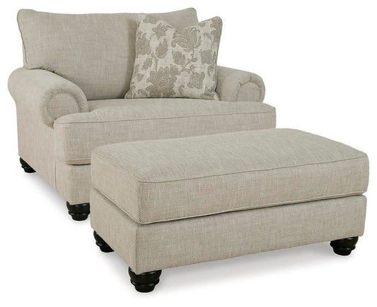 Asanti Fog chair and ottoman — product view 1