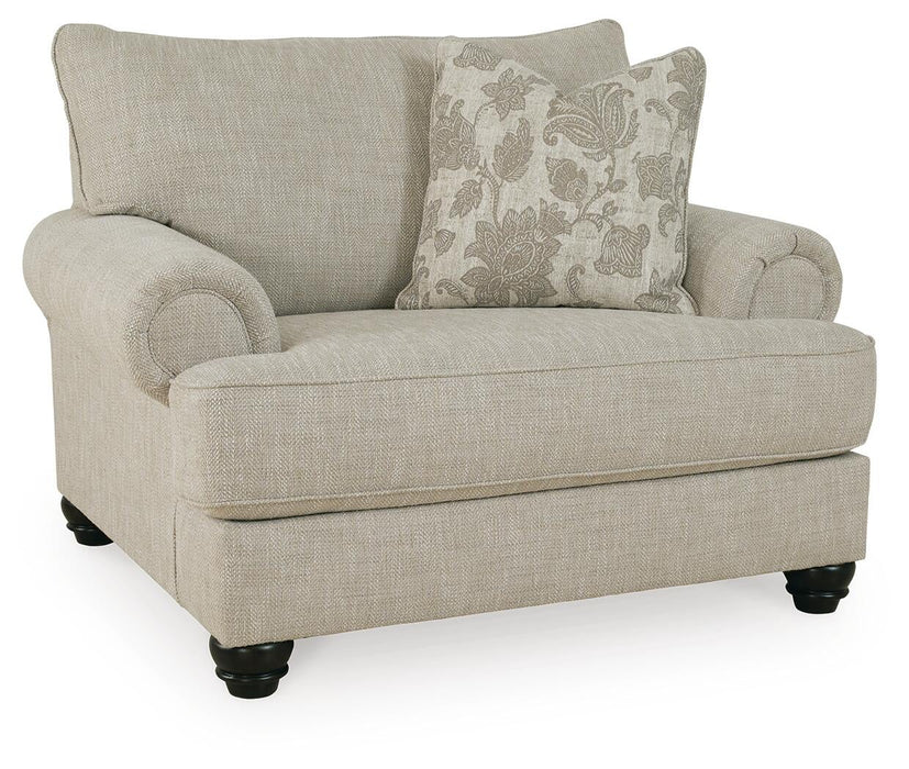 Asanti Fog chair and ottoman — product view 3