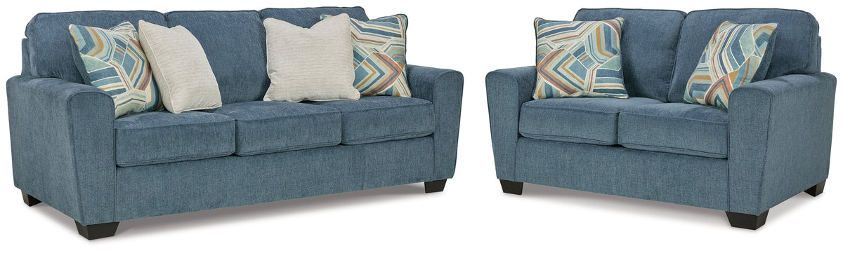 Cashton Sofa and Loveseat – Blue — product view 1