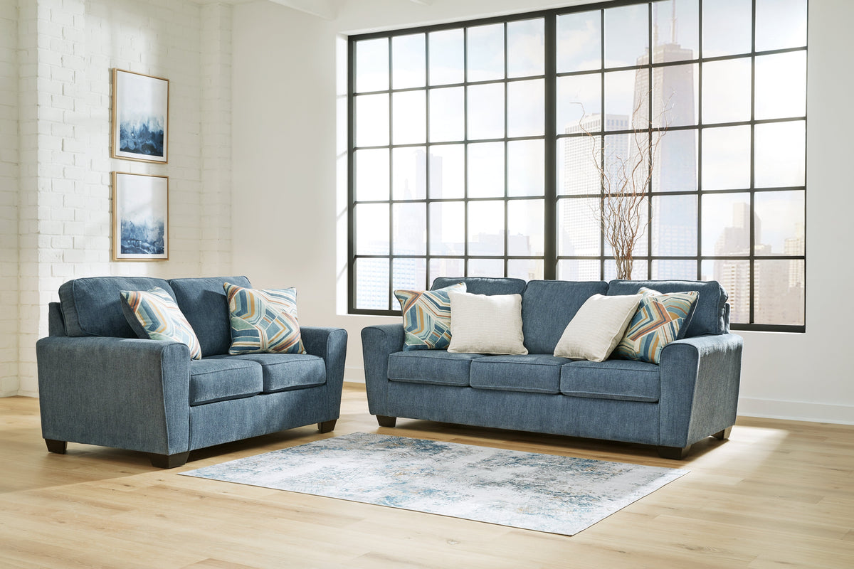 Cashton Sofa and Loveseat – Blue — product view 2