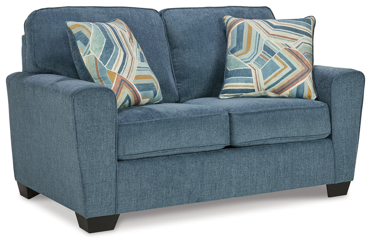 Cashton Sofa and Loveseat – Blue — product view 3
