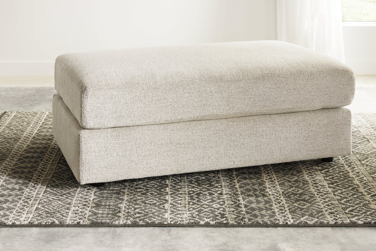 Soletren Chair and Ottoman – Stone — product view 3