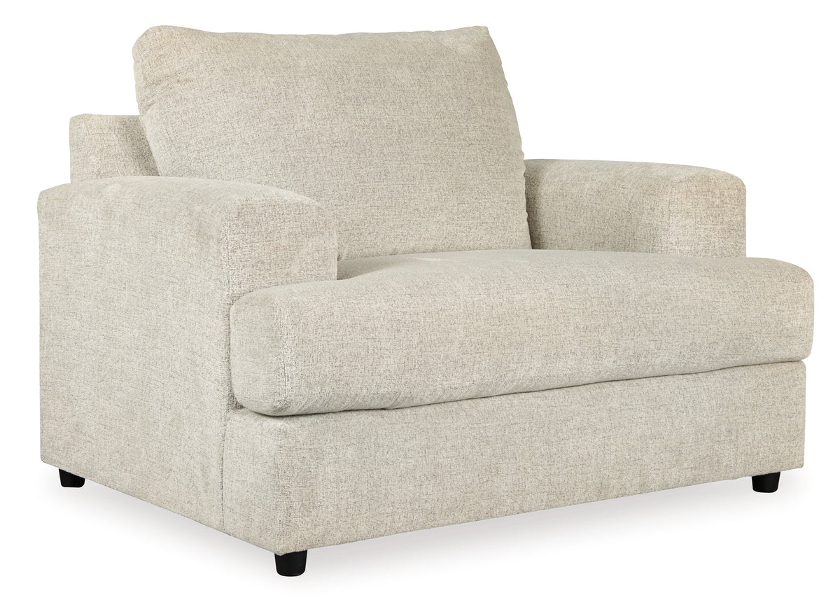 Soletren Chair and Ottoman – Stone — product view 4
