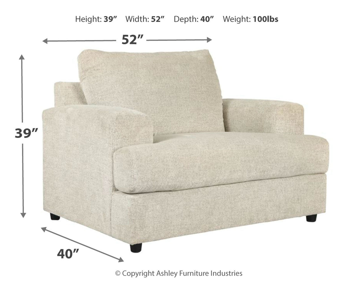 Soletren Chair and Ottoman – Stone — product view 5