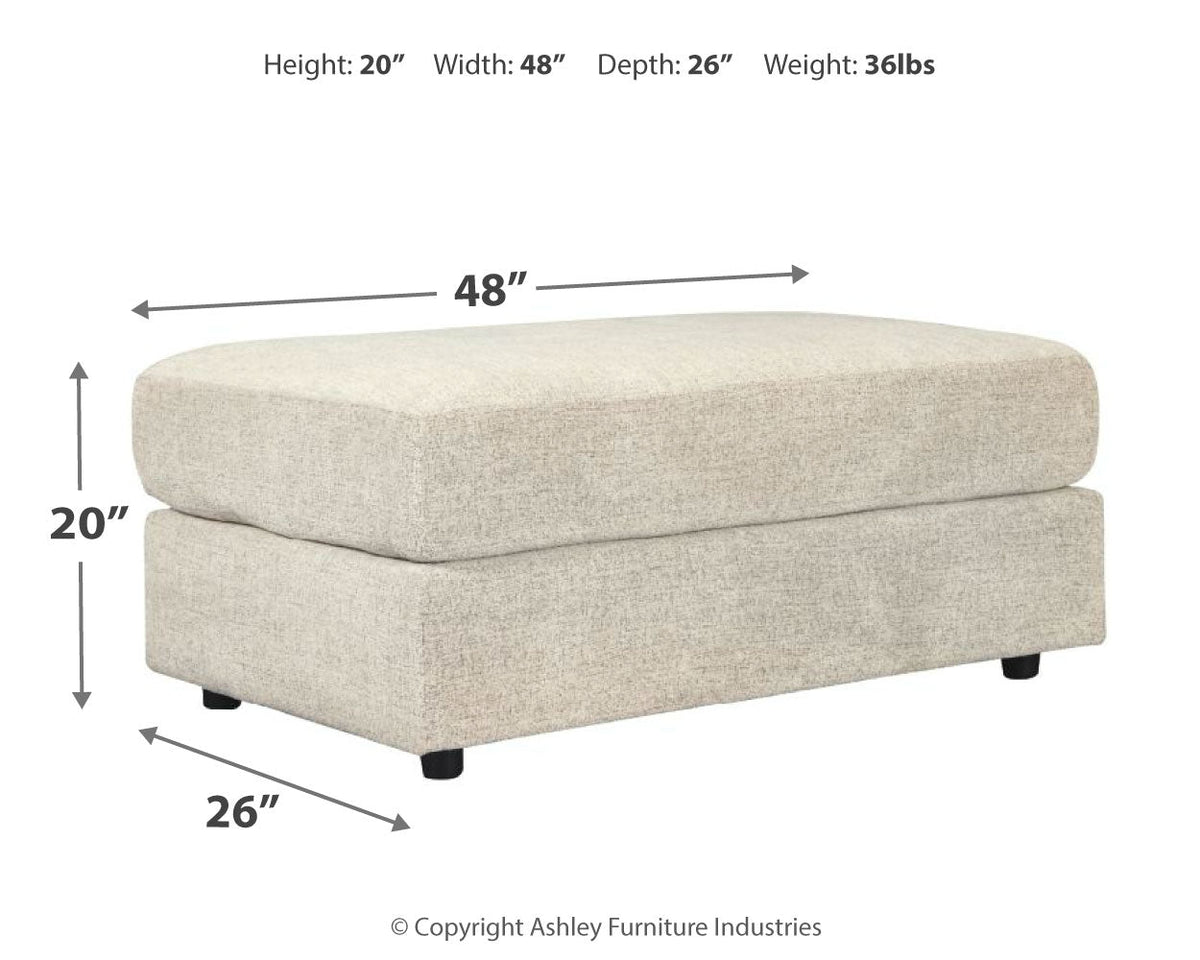 Soletren Chair and Ottoman – Stone — product view 6