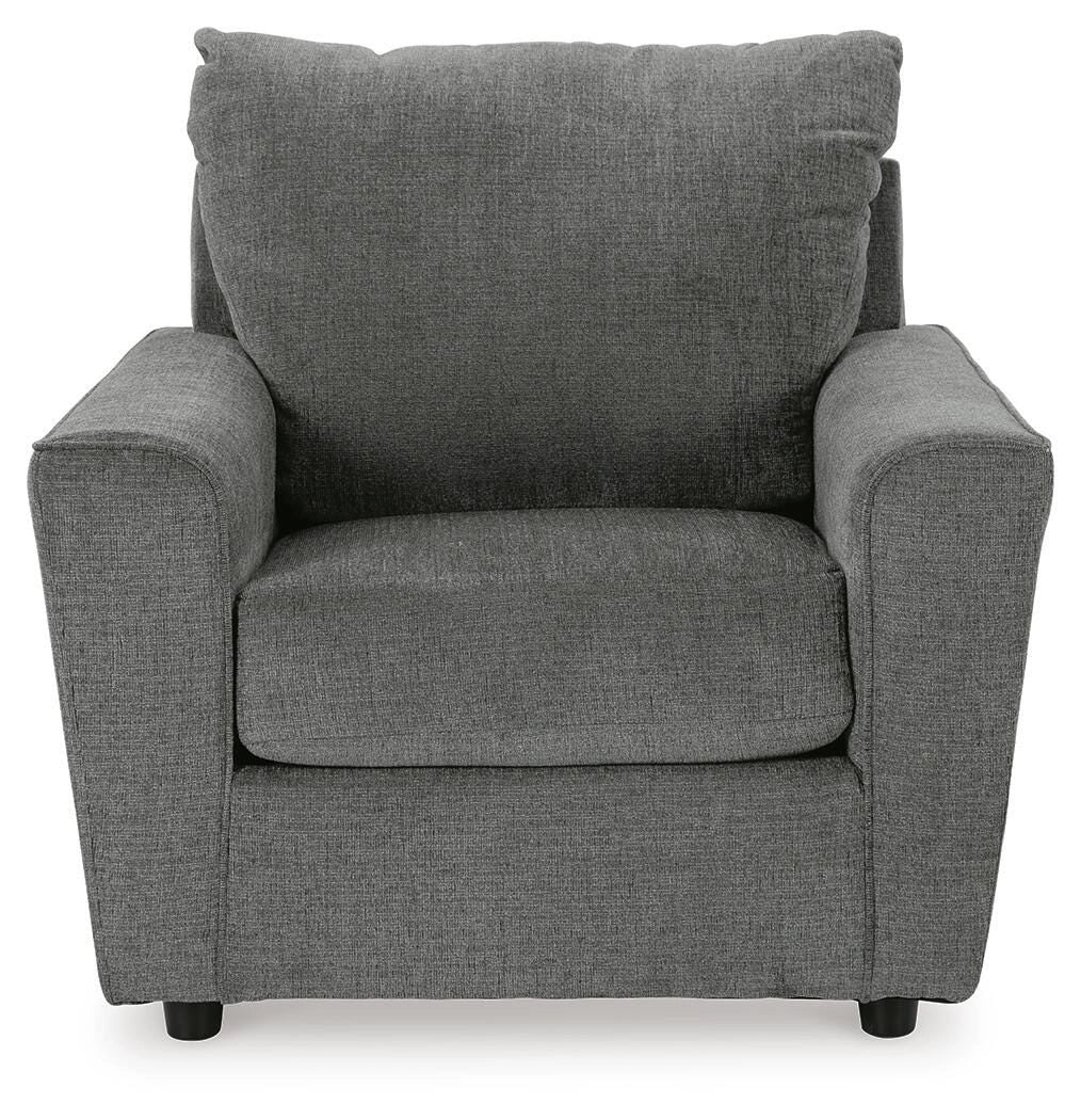 Stairatt Chair and Ottoman – Gravel — product view 3