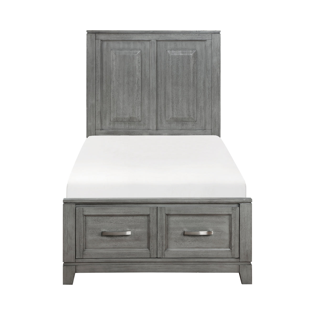 Garretson 1450T-1 gray Twin storage platform bed