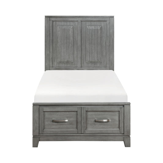 Garretson 1450T-1 gray Twin storage platform bed