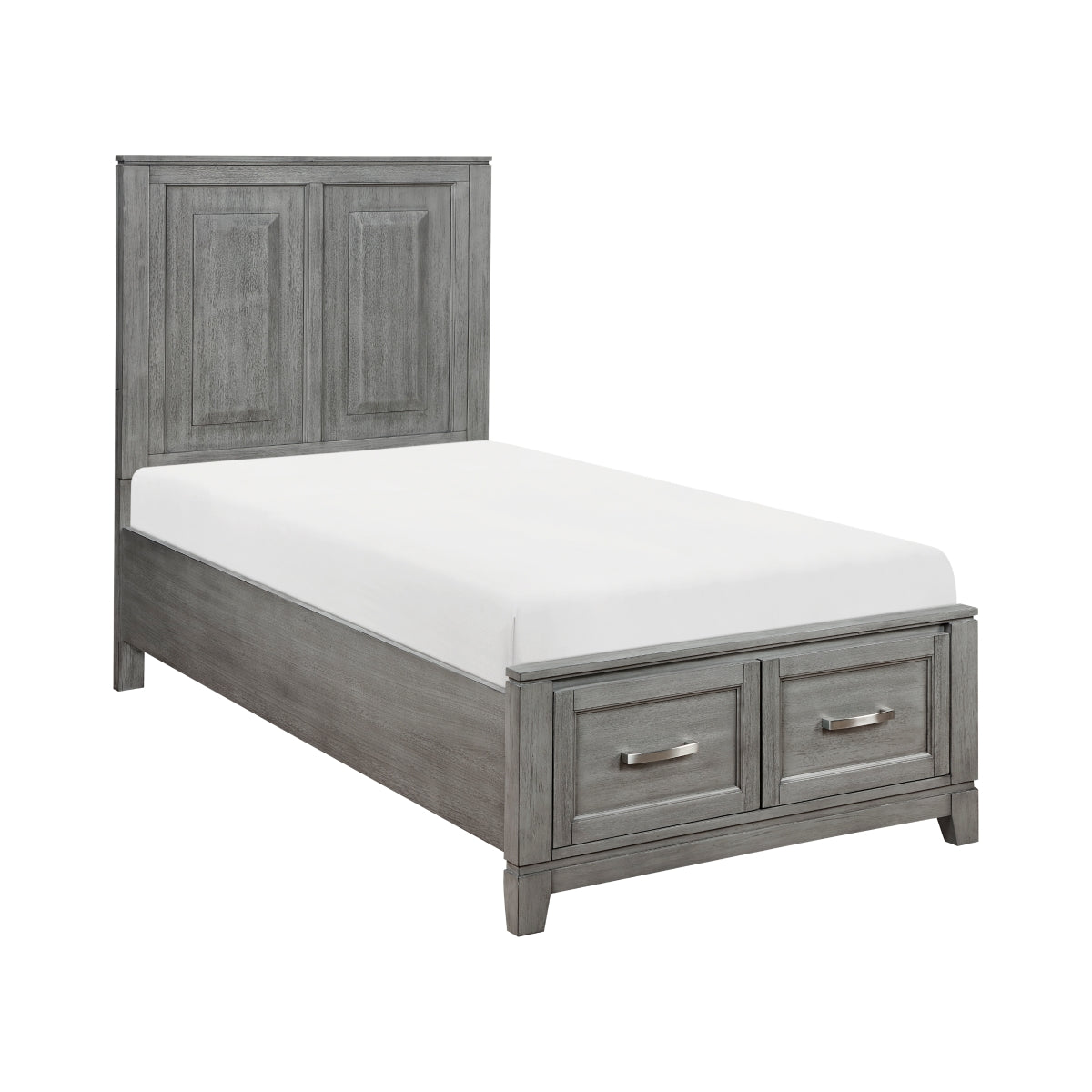 Garretson 1450T-1 gray Twin storage bed side view