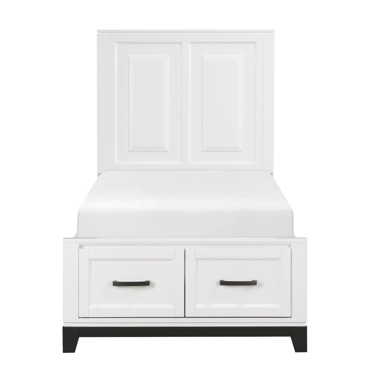 Garretson 1450WHT-1 white Twin storage platform bed