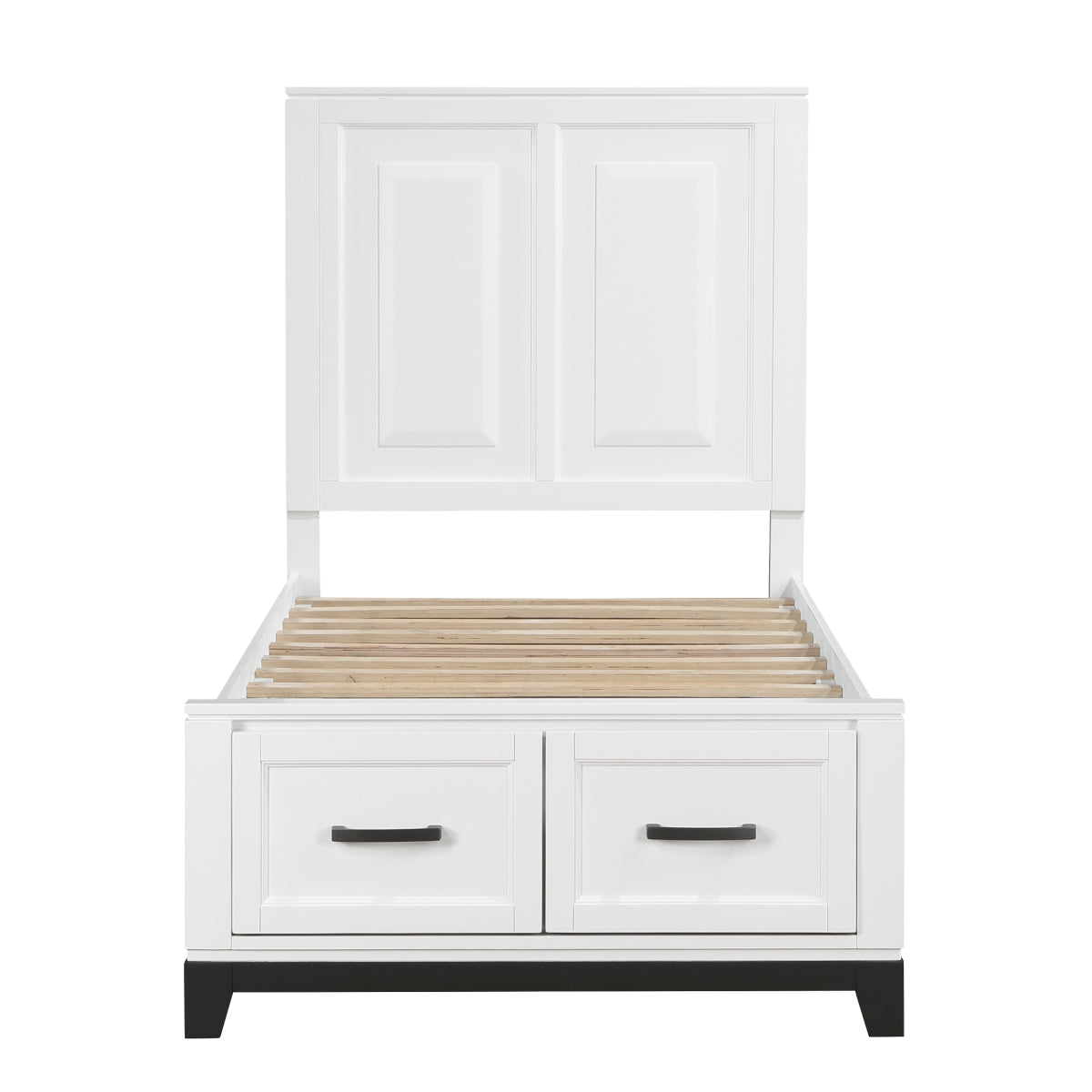 Garretson 1450WHT-1 white Twin storage bed detail