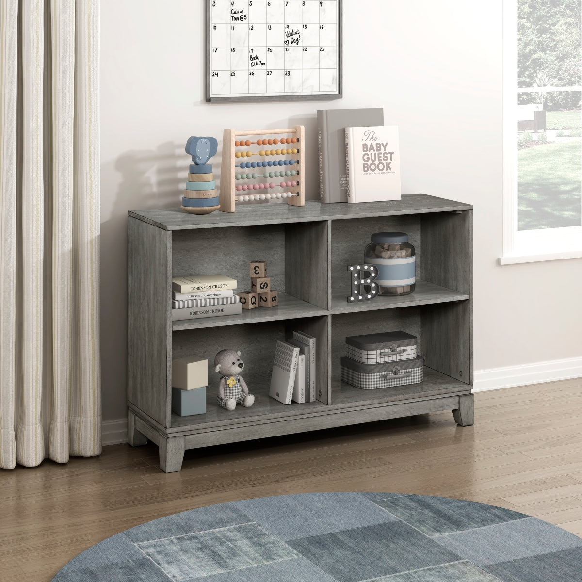 Garretson 1450-16 gray bookcase detail