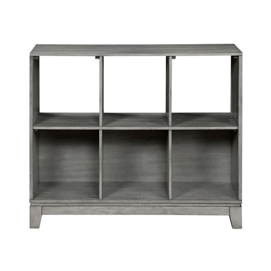 Garretson 1450-17 gray 6-shelf bookcase