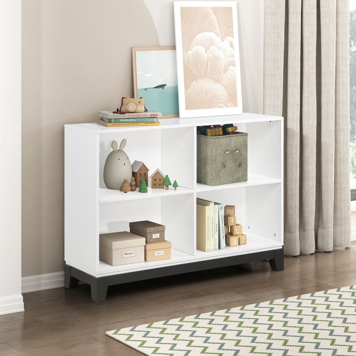 Garretson 1450WH-16 white bookcase room view