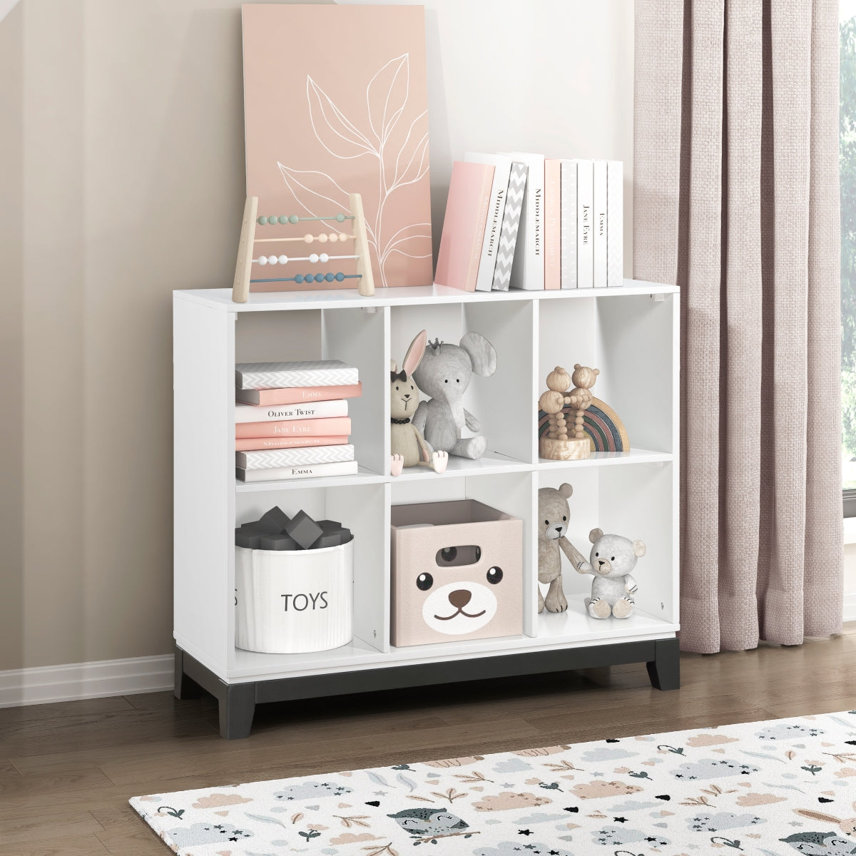 Garretson 1450WH-17 white bookcase room view