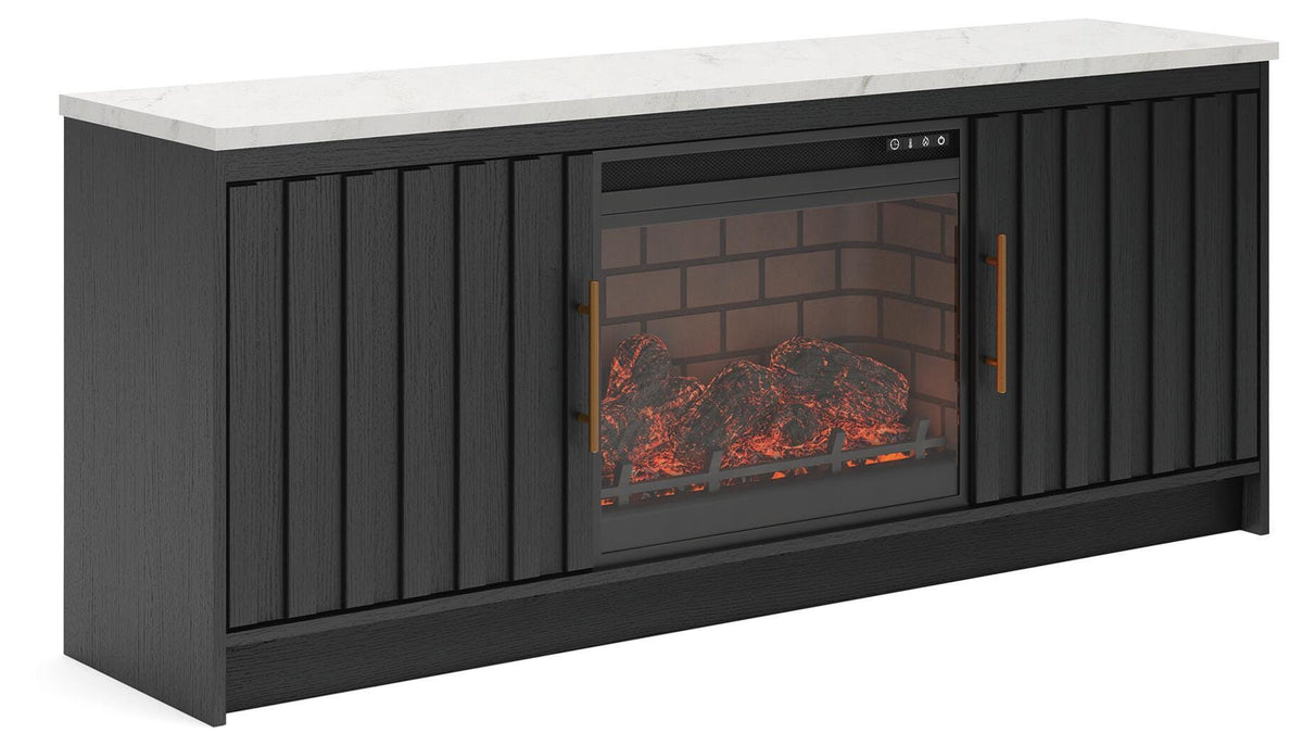 Cadmori electric fireplace TV stand — log insert 2