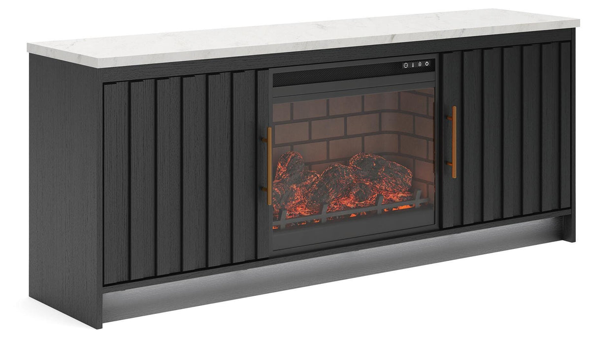 Cadmori electric fireplace TV stand — log insert 3