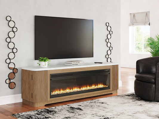 Camdill TV stand with electric fireplace — view 1