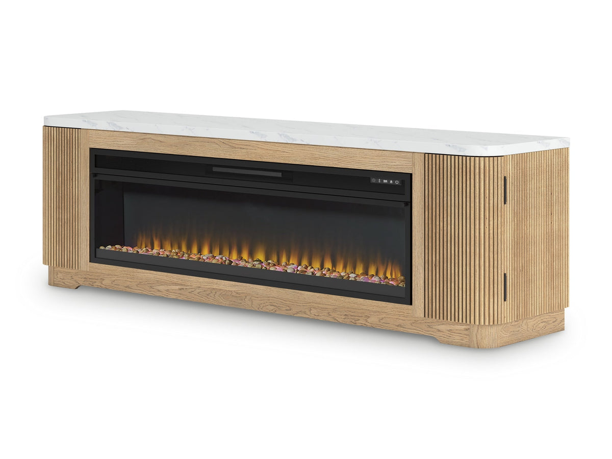 Camdill TV stand with electric fireplace — view 4