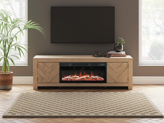 Cayboni electric fireplace TV stand — view 1