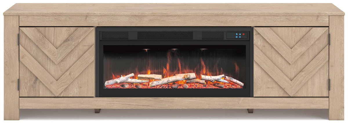 Cayboni electric fireplace TV stand — view 2