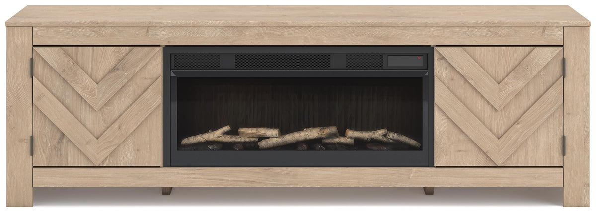 Cayboni electric fireplace TV stand — view 3