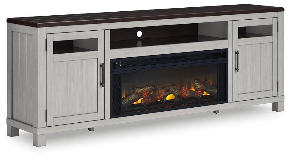 Darborn TV stand with electric fireplace — view 1