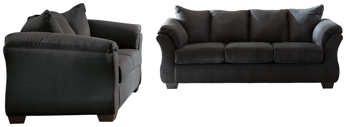 Darcy Black sofa and loveseat