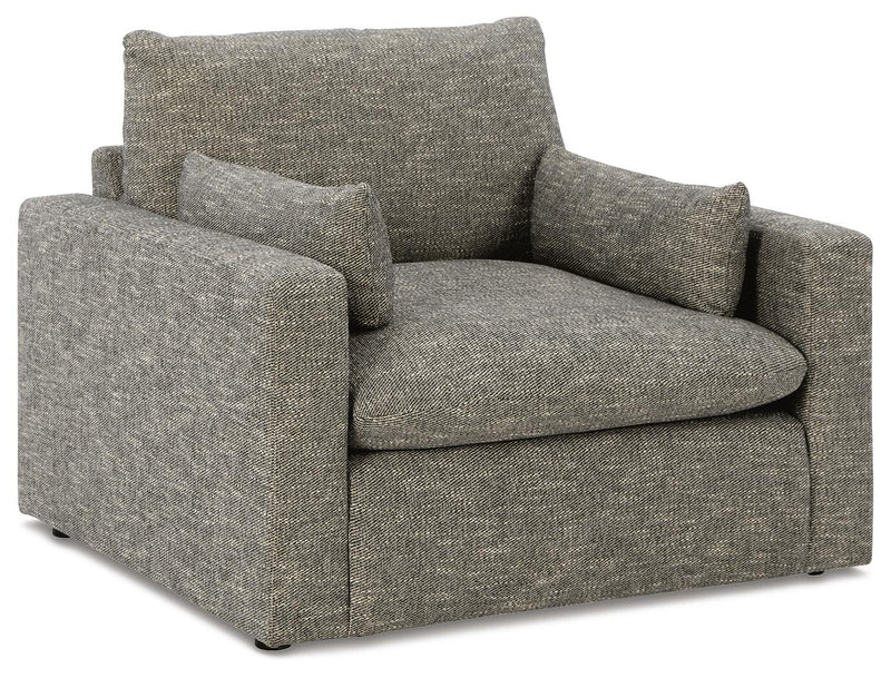 Dramatic Granite chair and ottoman