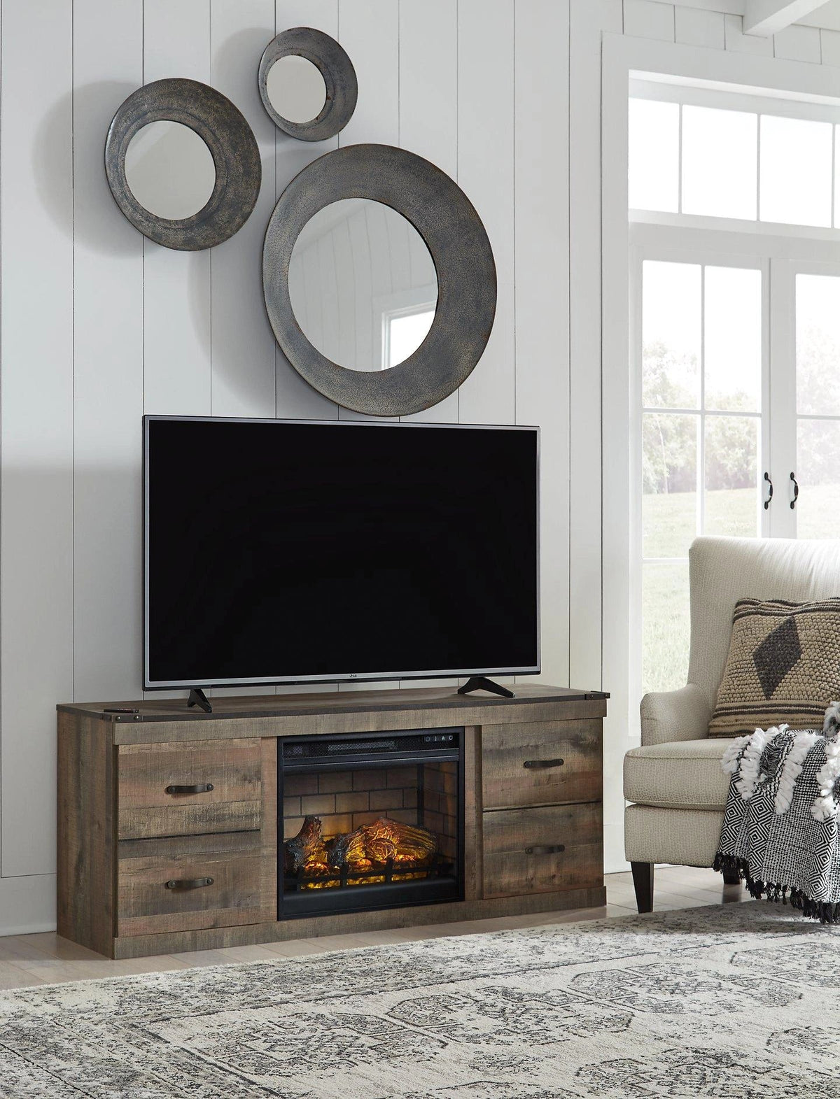 Ashley EW0446W8 electric fireplace package — view 2