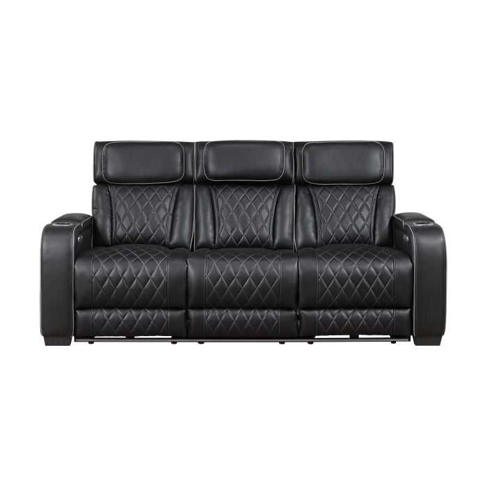 Fairway 2-Piece Power Reclining Sofa & Loveseat Set - Black - view 2