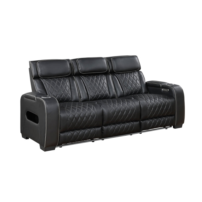 Fairway 2-Piece Power Reclining Sofa & Loveseat Set - Black - view 3