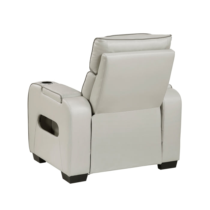 Fairway Power Recliner with Power Headrest & LED Lighting - Taupe - view 4