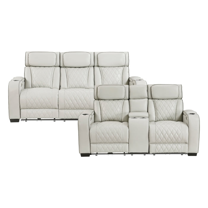 Fairway 2-Piece Power Reclining Sofa & Loveseat Set - Taupe - view 1