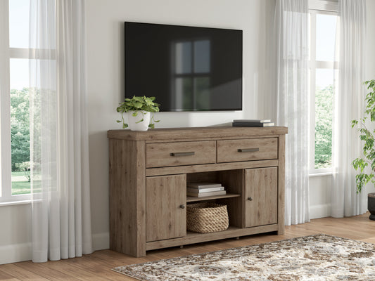 Garistyn 62-inch cabinet; included fireplace insert shown separately