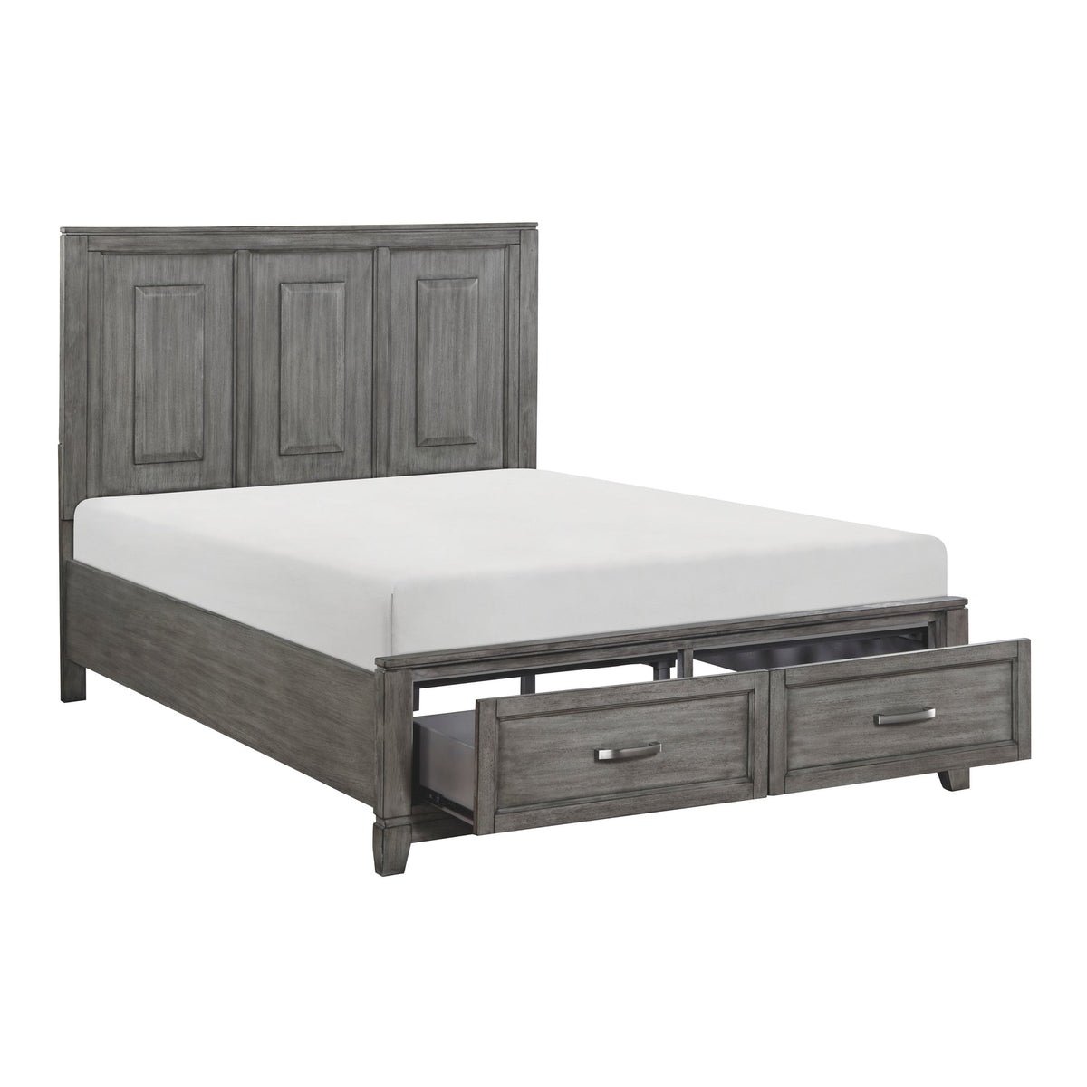 Garretson gray platform bed side view