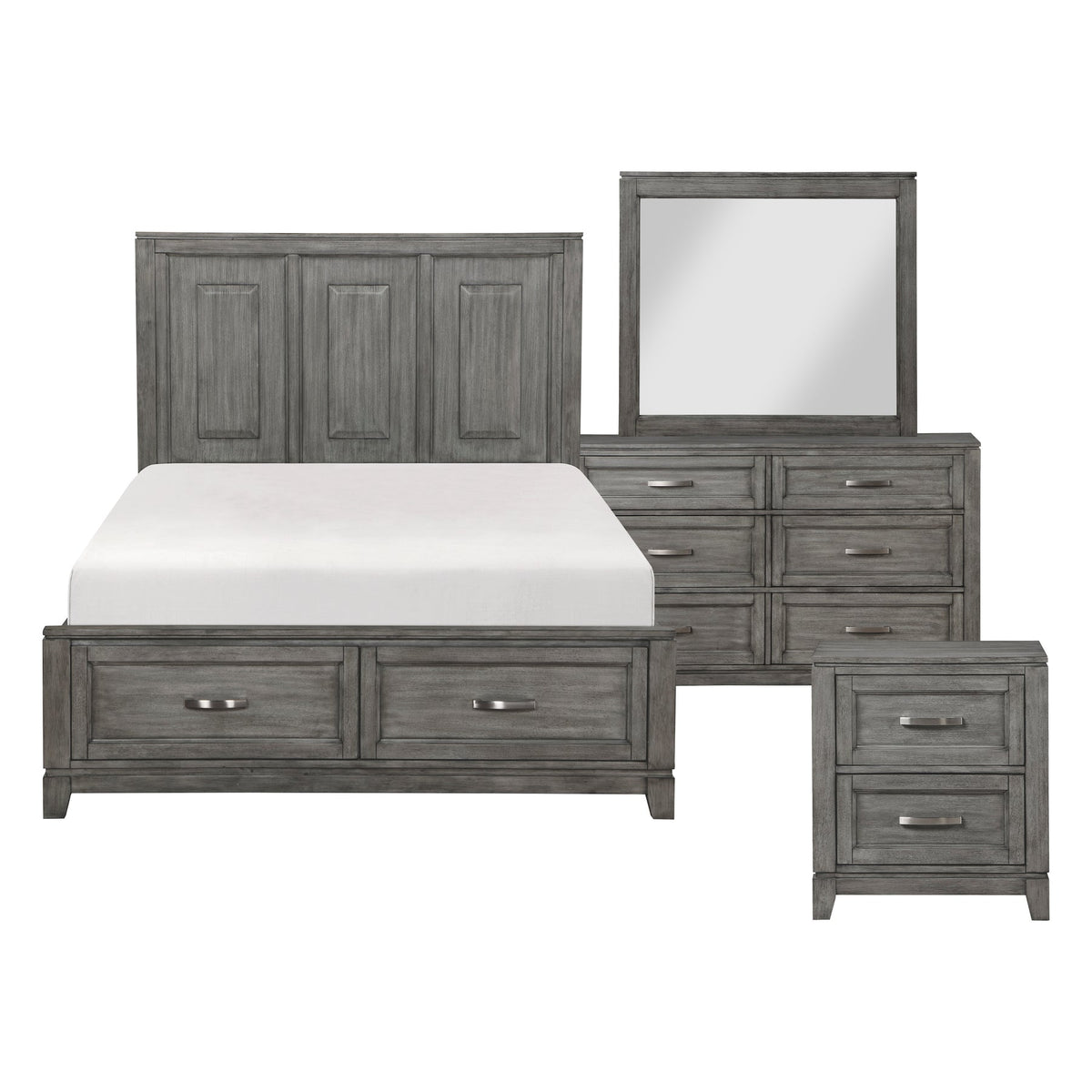 Garretson gray storage platform bedroom set
